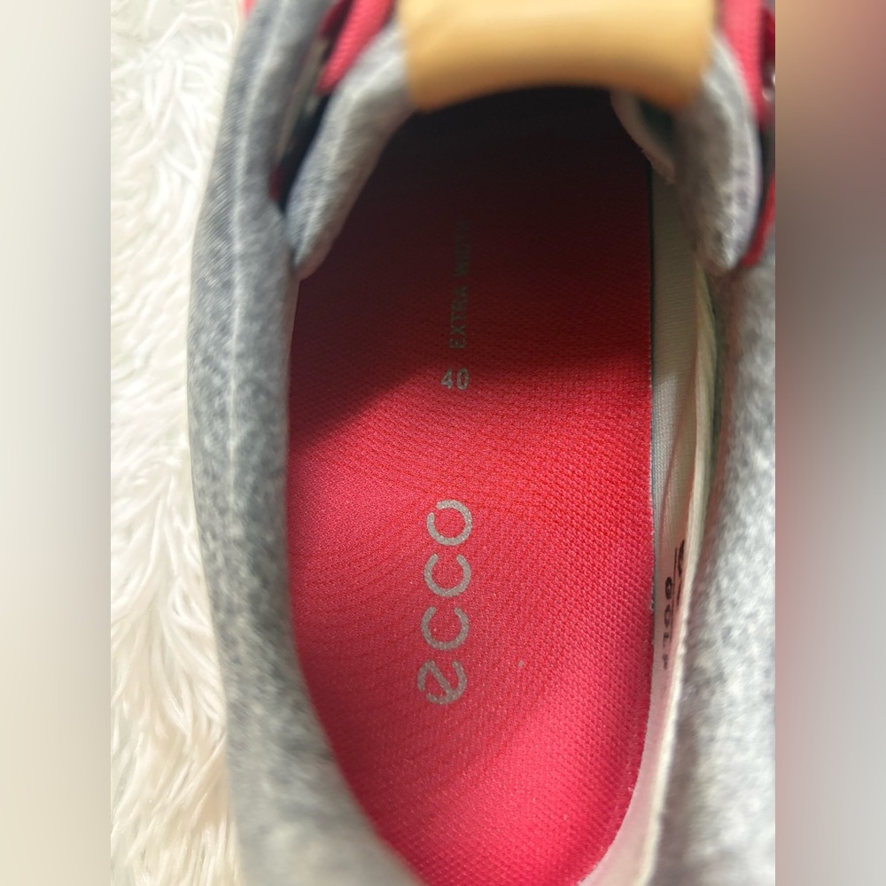 Ecco Men's Red and Gray Sneakers - Picture 8 of 9